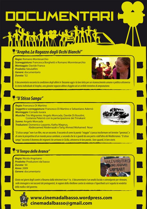 CINEMA DAL BASSO - 22-10-2010 - Programma (1)